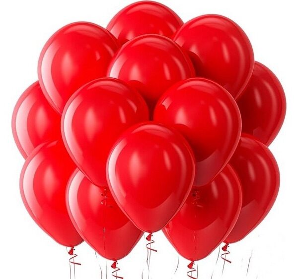🎈10 Red Loose Helium Latex Balloons ❤️