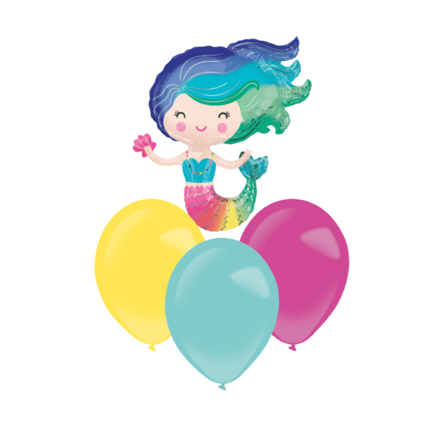 Mermaid Balloon Bouquet (Helium included)