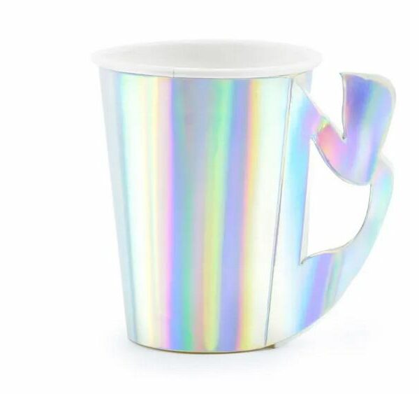 🧜‍♀️ Paper Cups “Mermaid” – Iridescent, 220 ml