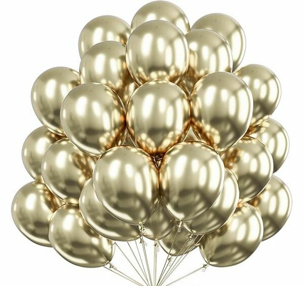 🎈✨ 10 Glossy Champagne Helium Latex Balloons ✨🎈
