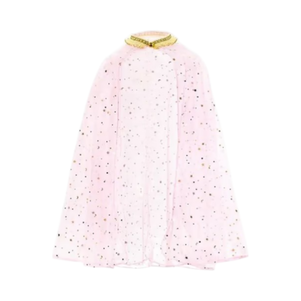 Princess Costume Cape – Pink with Gold Pattern (Ages 3–7) 👑💖