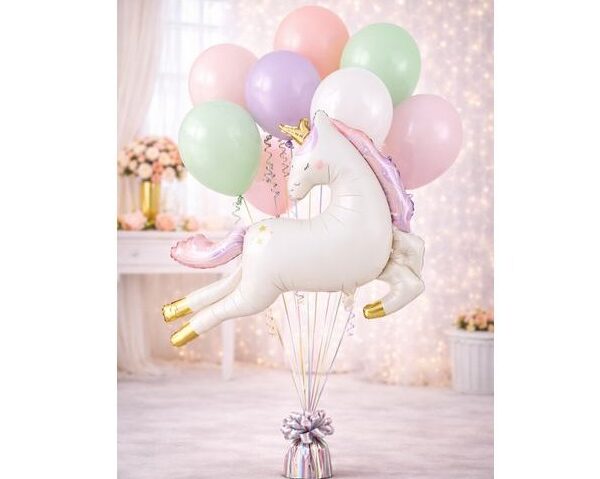 🦄✨ Unicorn Helium Balloon Bouquet