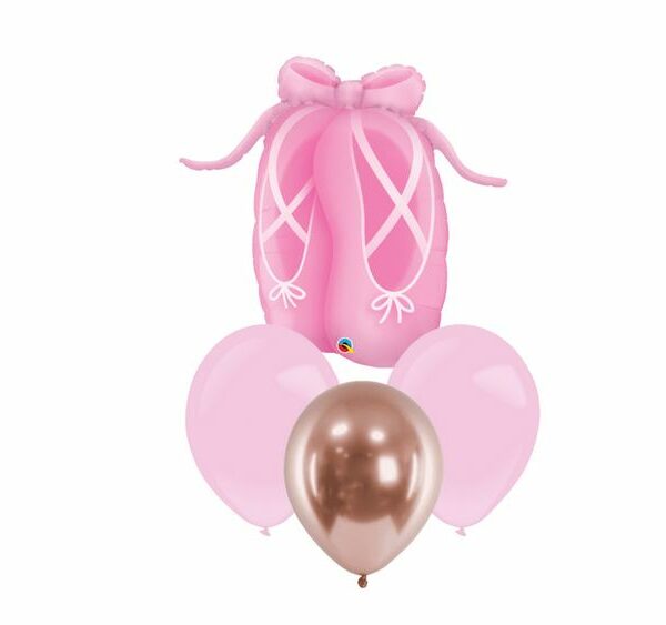 🩰 Ballerina Slippers Balloon Bouquet – Dance of Delight! 🎀🎈