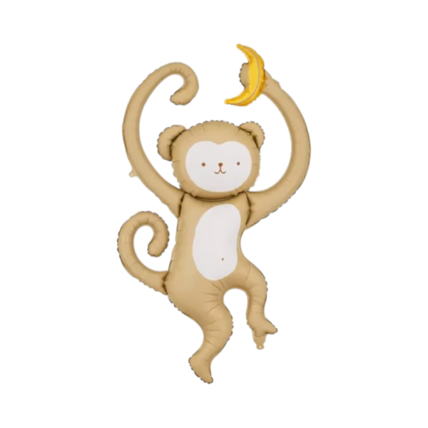 Foil Balloon Monkey 🐵🎈 (Air-Filled) – 51×88 cm