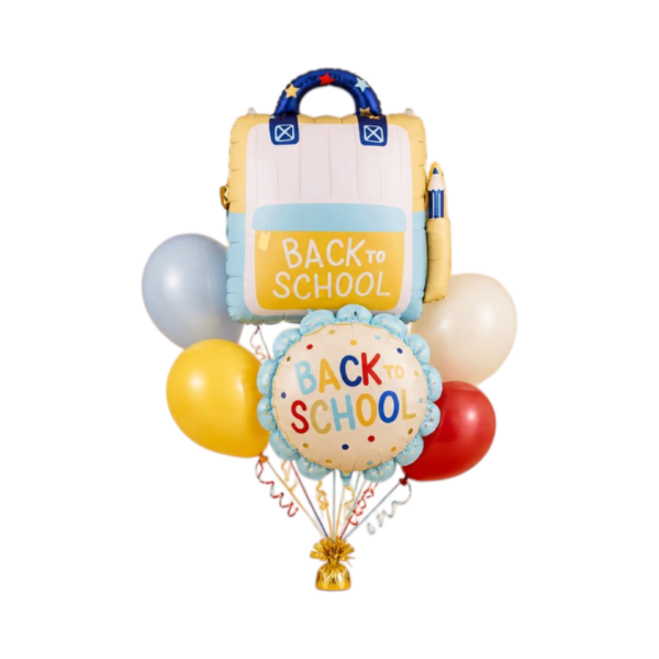 🎒 Back to School Balloon Bouquet – 2 Foil Balloons  🎈